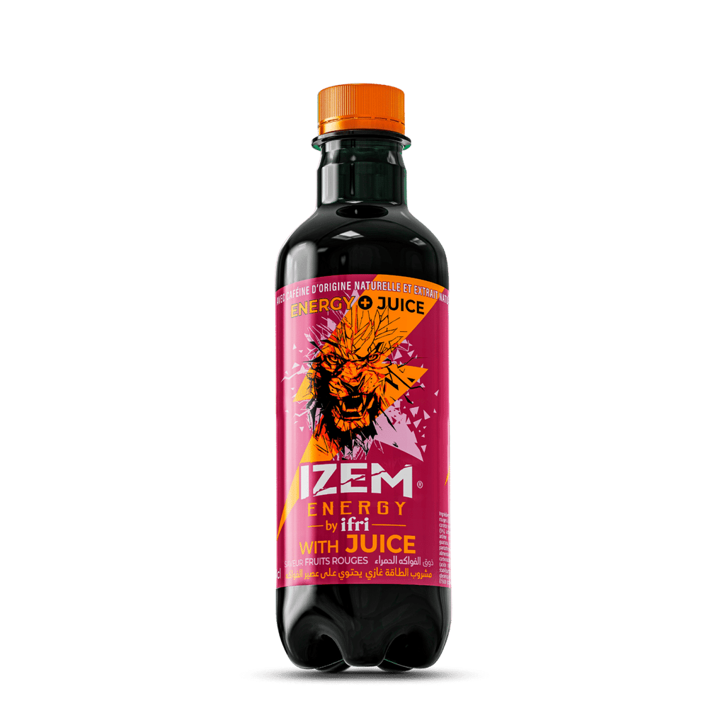 Izem Energy with Juice Fruits Rouges 25cl & 33 cl
