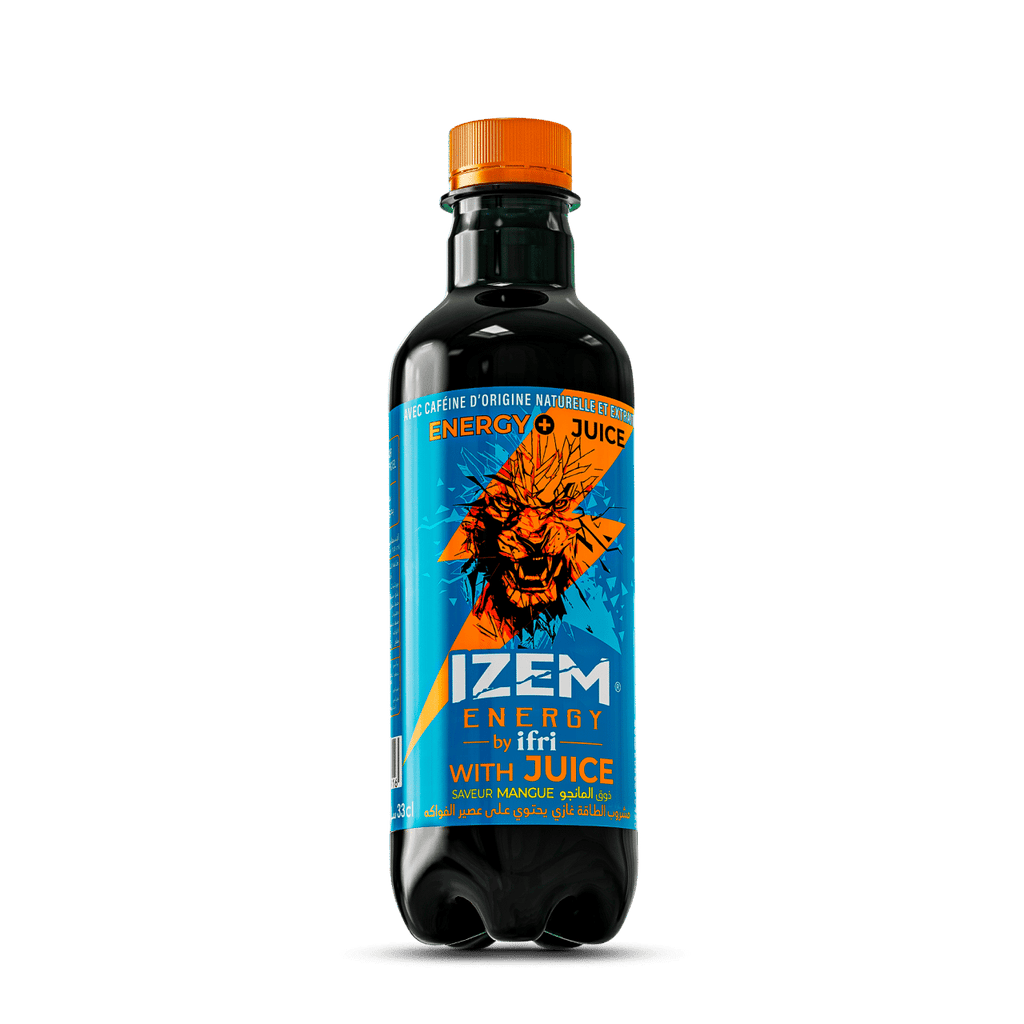 Izem Energy with Juice Mangue 25cl & 33 cl