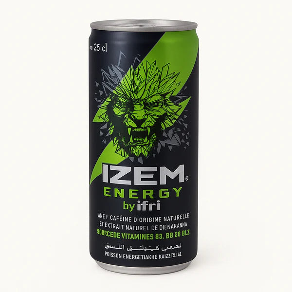 IZEM Energy Original – Boisson Énergisante Algérienne 25 cl & 33 cl