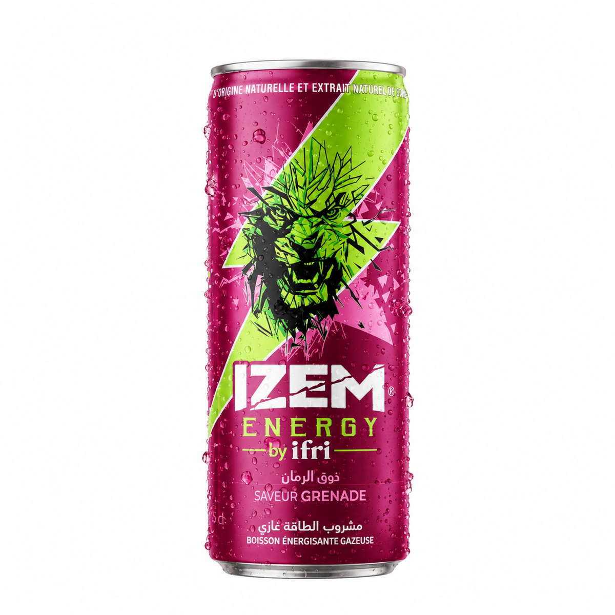IZEM Energy Grenade – Boisson Énergisante Algérienne 25 cl & 33 cl