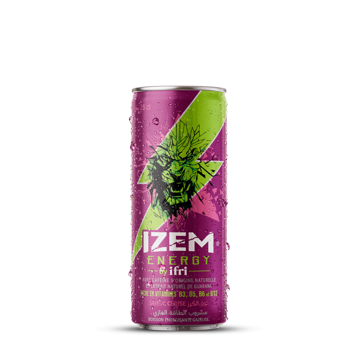 IZEM Energy Cerise – Boisson Énergisante Algérienne 25 cl & 33 cl