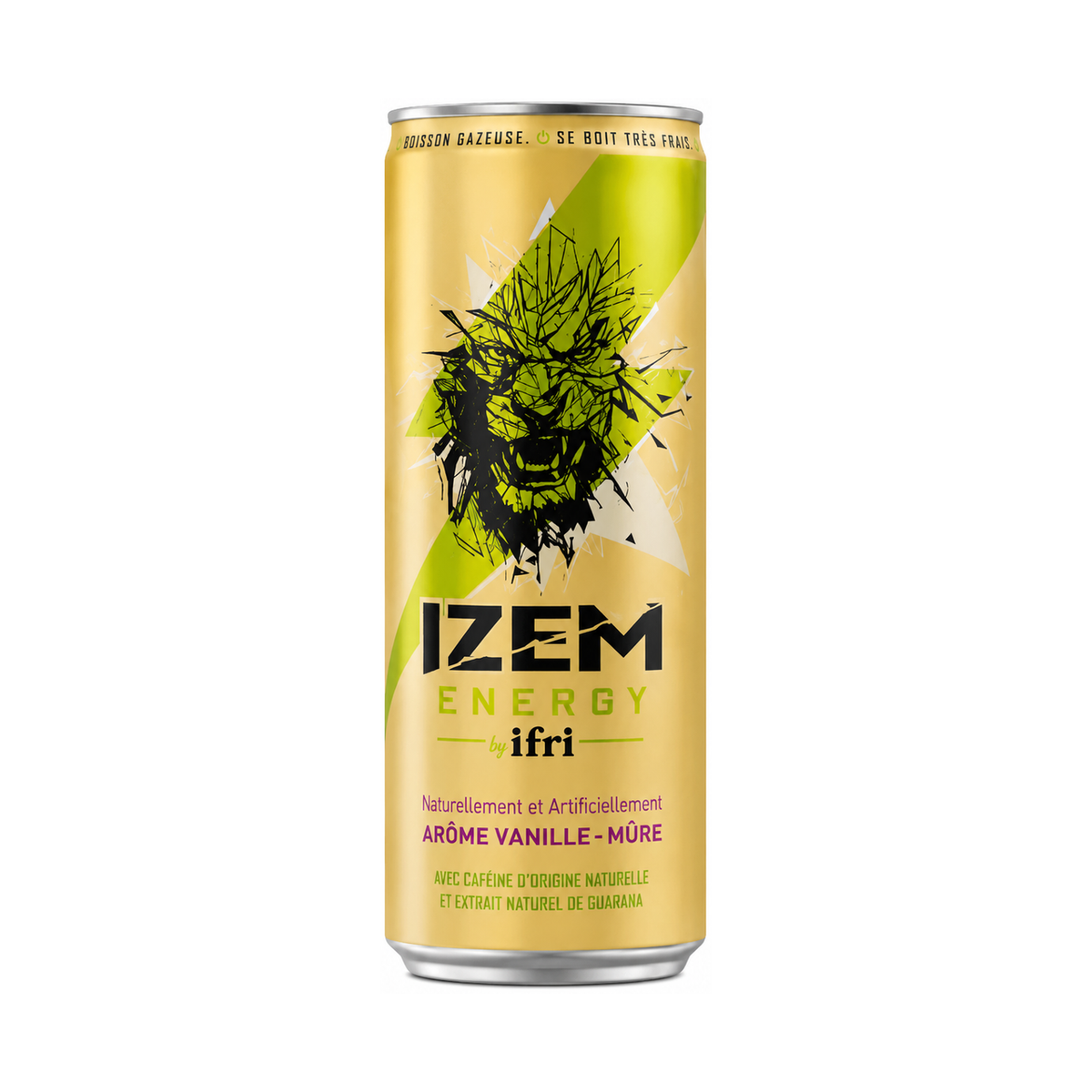 IZEM Energy Vanille & Mûre – Boisson Énergisante Algérienne 33 cl